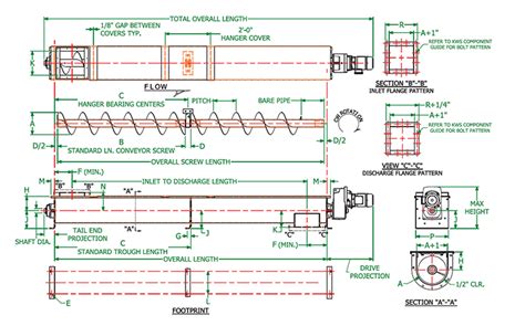 Screw Conveyor Drawing|martin screw conveyor design guide.